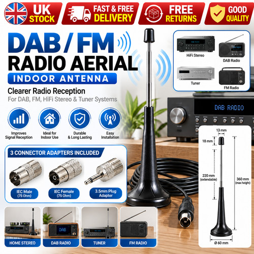 Dab radio aerial 75 - aerial, 3m